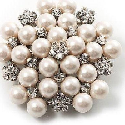 Cài áo hoa tròn đính đá phối đồ công sở hoặc dạ tiệc nhiều mẫu