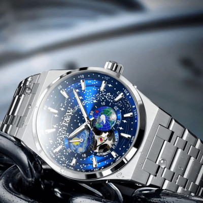 Đồng hồ nam chính hãng IW CARNIVAL IW708G-2 Kính sapphire ,chống xước ,Chống nước 50m ,Bảo hành 24 tháng,Máy cơ (Automatic),dây kim loại thép không gỉ 316L, thiết kế đơn giản dễ đeo