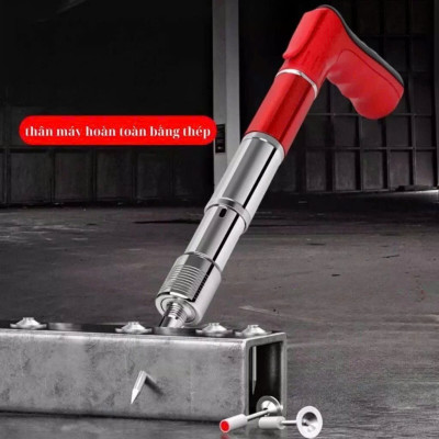 Máy Bắn Đinh Xuyên Bê Tông Sắt Thép – Quà Tặng 100 Đinh & Hộp Phụ Kiện Loại Xịn Siêu Bền