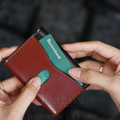 Ví Da Đựng Thẻ Handmade Cao Cấp Lealux Card Wallet