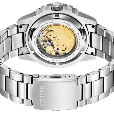 Đồng Hồ Nam Citizen Dây Thép Không Gỉ NJ0120-81E - Mặt Đen