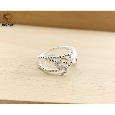 Nhẫn bạc Ý 925 Huệ Ngân - Nhẫn Hoa Hồng May Mắn YCXJ154