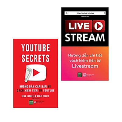 Combo 2Q Sách Kinh Doanh Trên Nền Tảng Số : Livestream - Hướng Dẫn Chi Tiết Kiếm Tiền Từ Livestream + Hướng Dẫn Căn Bản Cách Kiếm Tiền Từ Youtube