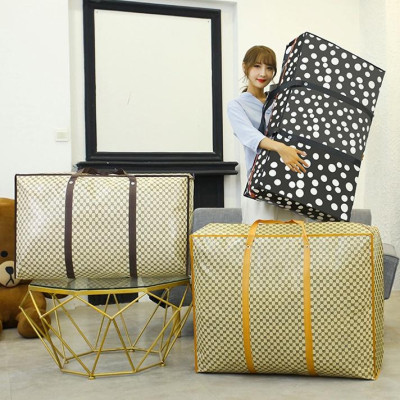 Túi Bạt Chống Thấm Đựng Chăn, Quần Áo, đi du lịch Đa Năng Có Khóa Kéo Tiện Lợi - Giao Hoa Văn Ngẫu Nhiên