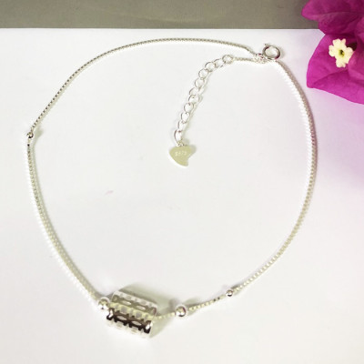 Lắc chân Bạc nữ bạc Ý S925 Bạc Xinh Huệ Ngân - Kim tiền may mắn RYBJ50051