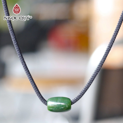 Mặt dây chuyền lu thống đá ngọc bích mệnh hỏa , mộc - Ngọc Quý Gemstones