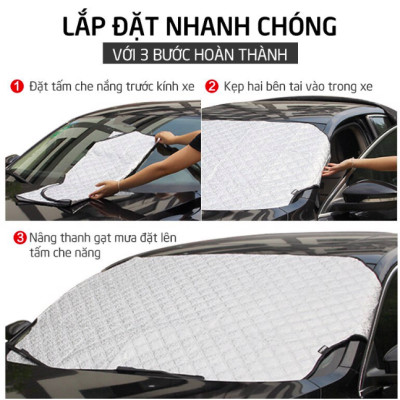 Tấm cách nhiệt chống nóng kính lái ô tô, tấm chắn nắng kính lái xe hơi.