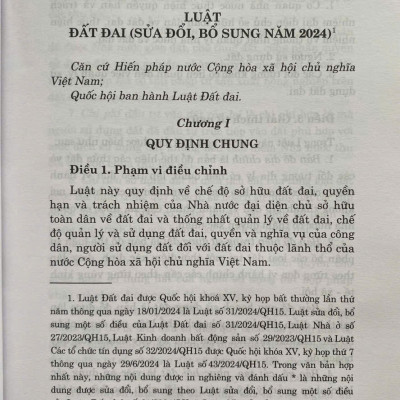 Luật Đất Đai ( Sửa đổi, bổ sung năm 2024)
