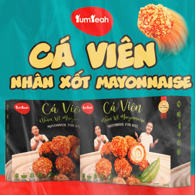 Cá Viên Nhân Xốt Mayonnaise Gói 500gr 24 Viên / 35 Viên - Thương Hiệu Đen Đỏ