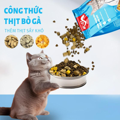 [Hỏa tốc] Gói 300g tiện lợi - Thức ăn cho mèo MRVET T1/T2 Omega-3 thích hợp cho mèo ở mọi lứa tuổi