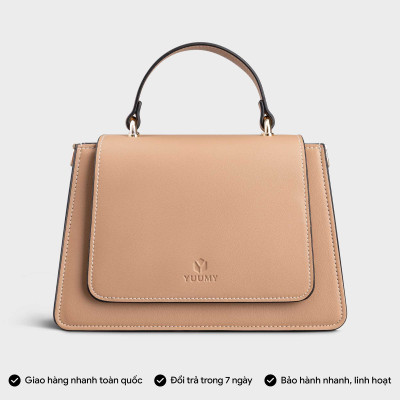 Túi Yuumy ( Thời trang nữ nắp gập phối quai xách size 20 - Túi đeo chéo da Seasand YN128 )