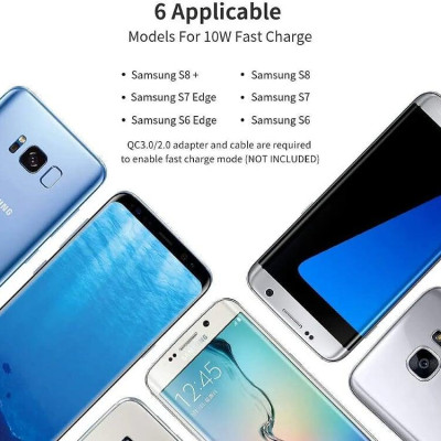 Ugreen UG50517CD176TK 10W sạc nhanh chuẩn QI không dây màu đen có phủ lớp chống trượt - HÀNG CHÍNH HÃNG