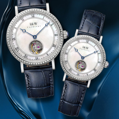 Đồng hồ nữ chính hãng IW CARNIVAL IW626G-2 Kính sapphire ,chống xước ,Chống nước 30m ,Bh 24 tháng,Máy cơ (Automatic),dây da cao cấp