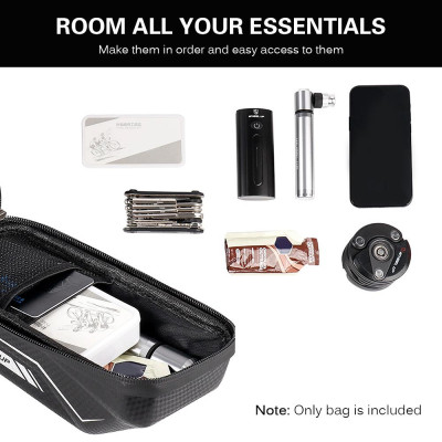 Túi gắn khung trước xe đạp để giữ điện thoại, không thấm nước