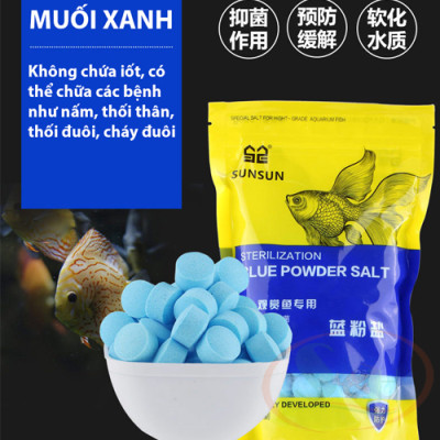 Viên nén muối khoáng Sunsun Sterilization Salt xử lý bệnh dưỡng cá tép
