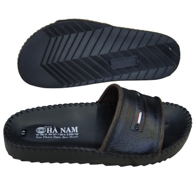 Dép Nam Quai Ngang HÀ NAM Da Bò Thật Cao Cấp DNA2084