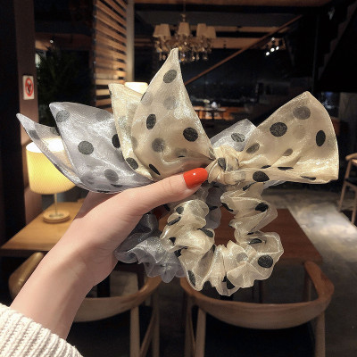 Dây buộc tóc chấm bi nơ to đẹp HD140