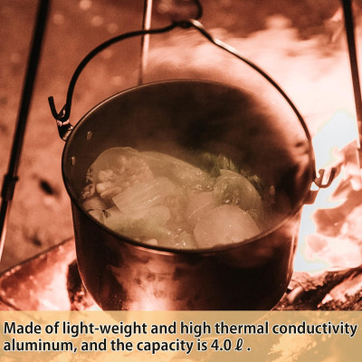 Nồi treo dã ngoại bằng nhôm Campingmoon MC-230 (4 lít)