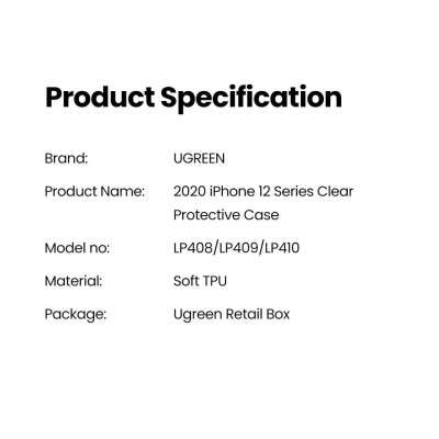 Ugreen UG30379LP459TK IPHONE 12 mini 4.5inch Ốp Điện Thoại Bằng Cao Su PU Mềm Chống Sốc - HÀNG CHÍNH HÃNG