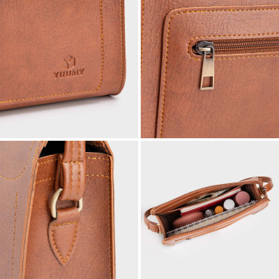 Túi Yuumy ( Thời trang nữ vân nhám cá tính size 21 - Túi đeo chéo da Bergen YN242 )