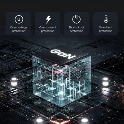 Ugreen UG40737CD226TK 100W US PD3.0 GaN màu đen 3C + 1A sạc siêu nhanh 4 cổng 3 x usb type C và 1 x A chân cắm dẹp - HÀNG CHÍNH HÃNG