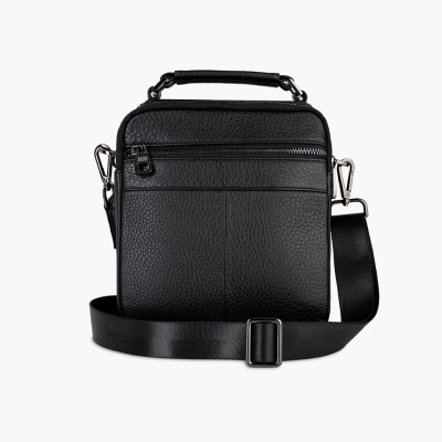 Túi Đeo Chéo Cầm Tay Thời Trang Nam Da Bò Mill Cao Cấp Gence  TD03 Đen