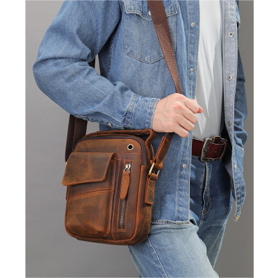 Túi đeo chéo nam DA BÒ THẬT phong cách mới  - BEE GEE DCN9231