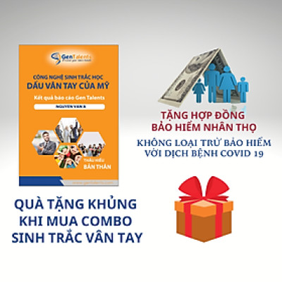 Sinh Trắc Vân Tay Gen Talents – Combo Gia đình 2 – 3 Bài Báo Cáo Đầy Đủ 4 Module – Tặng Hợp Đồng Bảo Hiểm Nhân Thọ