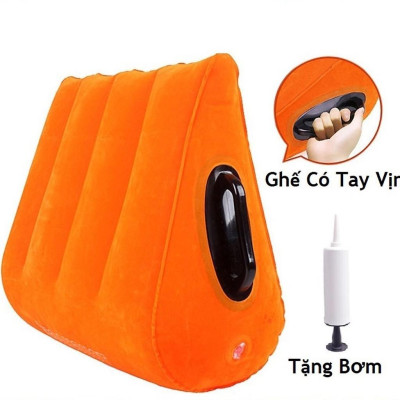 Gối bơm hơi hình tam giác hỗ trợ lưng cơ thể tiện dụng cho các cặp đôi (chọn mẫu) (tặng kèm bơm)