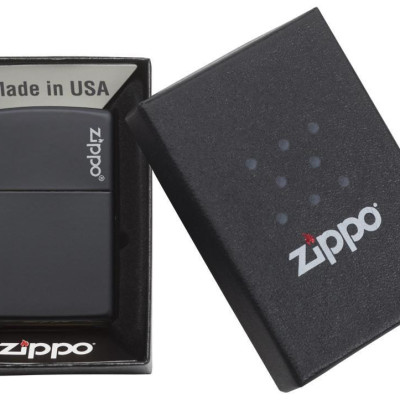 Bật lửa Zippo Black Matte with Zippo Logo 218ZL
