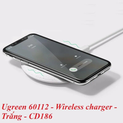 Ugreen UG60112CD186TK 10W Màu Trắng Đế sạc không dây - HÀNG CHÍNH HÃNG