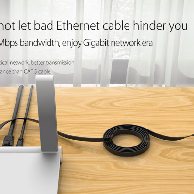 Cáp mạng CAT 6 bấm sẵn dây dẹp Orico PUG-C6 - Hàng nhập khẩu