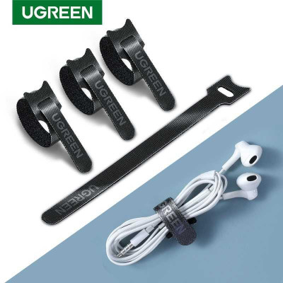 Ugreen UG86419LP401TK 5 sợi 18cm màu đen Dây dán Velcro tiện dụng chất liệu plastic 1 túi có 5 chiếc 20245P5 - HÀNG CHÍNH HÃNG