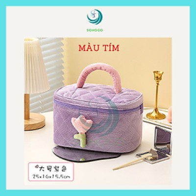 [VIDEO]- Túi đựng mỹ phẩm, đồ trang điểm chất liệu nhung cao cấp, phong cách Hàn Quốc-CHỌN MẪU- Túi đựng đồ cá nhân du lịch travel -MẪU MỚI