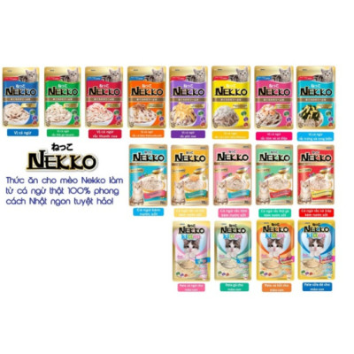 Combo 12 gói Pate Nekko cho mèo đủ vị - gói 70g-Lựa chọn dòng phù hợp lứa tuổi sở thích mèo- MIX VỊ NGẪU NHIÊN