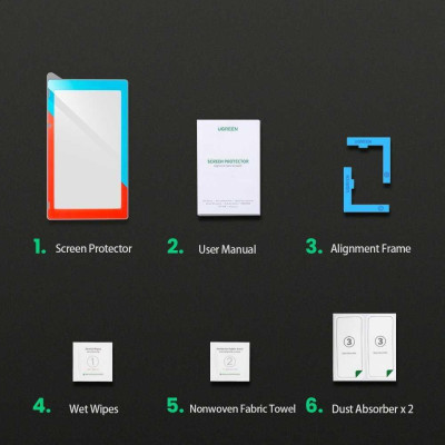 Ugreen UG10997LP153TK Viền Đỏ và Xanh Dương Kính cường lực bảo vệ màn hình Nintendo Switch - HÀNG CHÍNH HÃNG