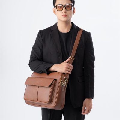 Cặp Công Sở Lata ( Thời trang nam basic đựng vừa laptop 14 inch - Cặp da CA43 )