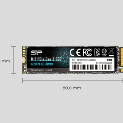 Ổ cứng gắn trong Silicon Power M.2 2280 PCIe NVMe SSD A60 - Hàng chính hãng