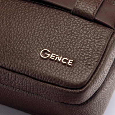 Clutch Cầm Tay Khóa Vân Tay Da Bò Mill RB09 Màu Nâu