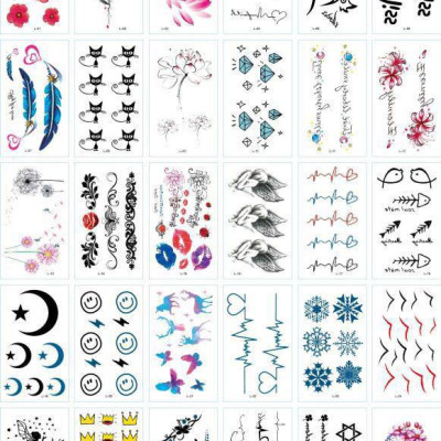 325  Hình Xăm Dán Tattoo Unisex Nam Nữ Cá Tính Tiên Cá Mặt Trăng Sao Đồng Hồ