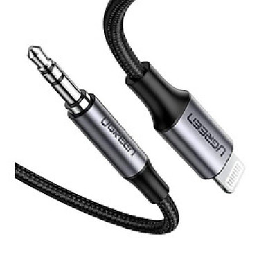 Ugreen UG70509US315TK 1m cáp lightning ra 3.5mm màu xám mạ nickel chống nhiễu - HÀNG CHÍNH HÃNG