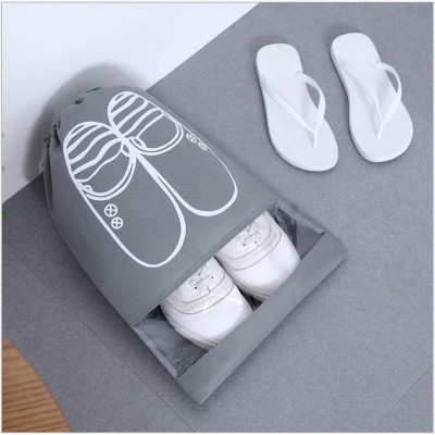 Túi Vải Đựng Giày Dép Dây Rút Chống Bẩn Du Lịch Size Lớn 44x32cm DANOMALL (Chọn Màu)
