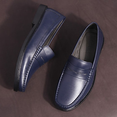 Giày MICHILUX Da Bò Thật Chính Hãng Penny Loafer CIEPL Màu Xanh Navy
