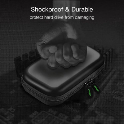 Ugreen UG40707LP128TK Màu Đen Hộp đựng ổ cứng 2.5 HDD chống sốc - HÀNG CHÍNH HÃNG
