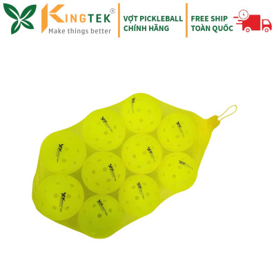 Bóng Pickleball tiêu chuẩn thi đấu Kingtek K-Elite | Combo 10 bóng