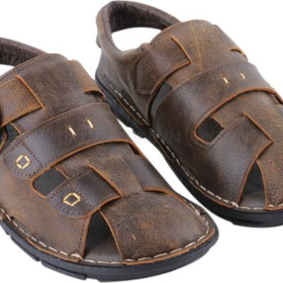 Giày Sandal Nam Da Bò Cao Cấp SUNPOLO SUSDA20N - Nâu