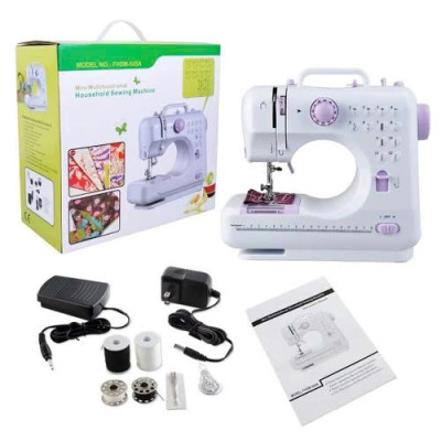 Bộ Máy May Mini Gia Đình Đa Năng Có Vắt Sổ Kèm Đầy Đủ Phụ Kiện | Hàng Chất Lượng Cao, May Được Mọi Loại Vải