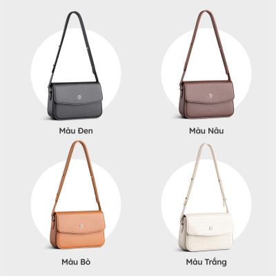 Túi Yuumy ( Thời trang nữ nắp gập khóa nam châm size 21 - Túi đeo chéo da Seasand YN175 )