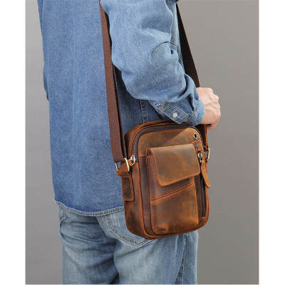 Túi đeo chéo nam DA BÒ THẬT phong cách mới  - BEE GEE DCN9231