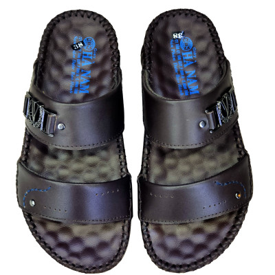 Dép nam quai ngang HÀ NAM da bò thật cao cấp DN2072